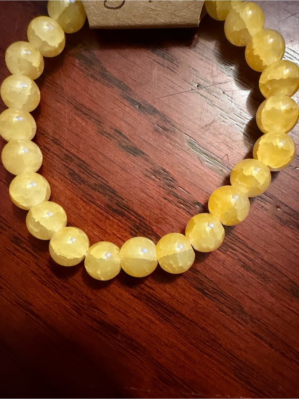 ✴️New✴️Yellow Agate Bead Stretch Bracelet (4/$20)